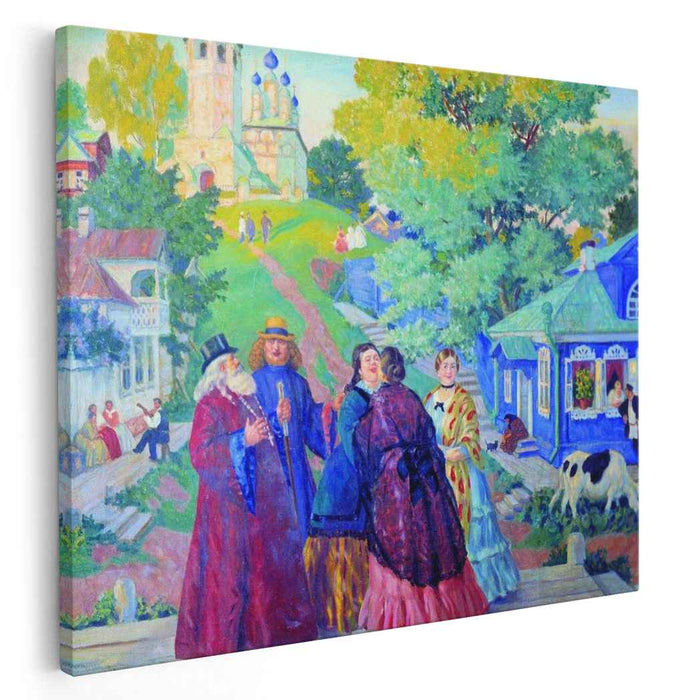 Meeting (Easter day) (1917) by Boris Kustodiev