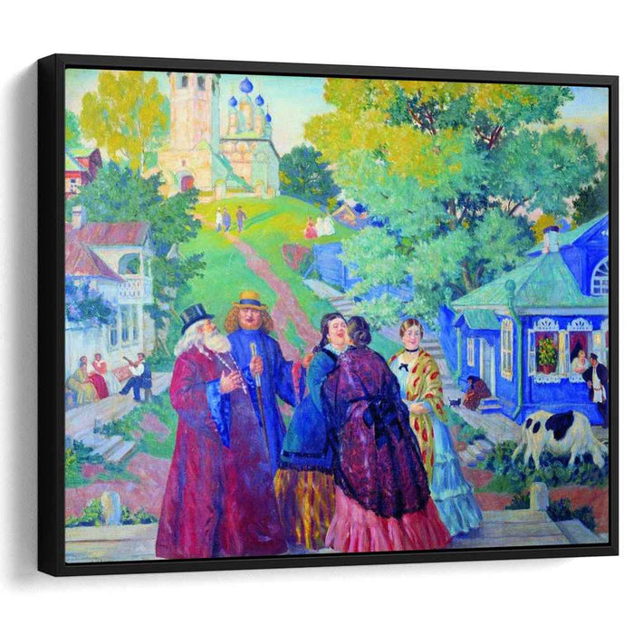 Meeting (Easter day) (1917) by Boris Kustodiev