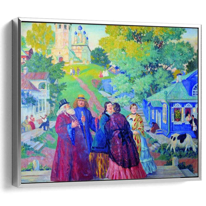 Meeting (Easter day) (1917) by Boris Kustodiev