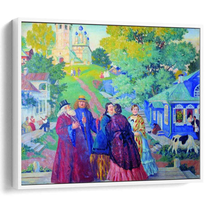 Meeting (Easter day) (1917) by Boris Kustodiev