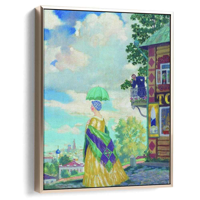 Merchant's wife on the promenade (1920) by Boris Kustodiev