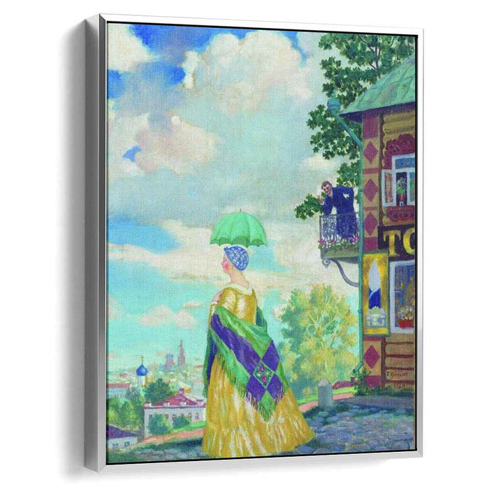 Merchant's wife on the promenade (1920) by Boris Kustodiev