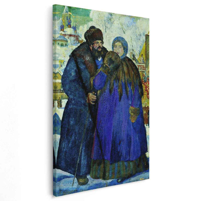 Merchant with his wife (1914) by Boris Kustodiev
