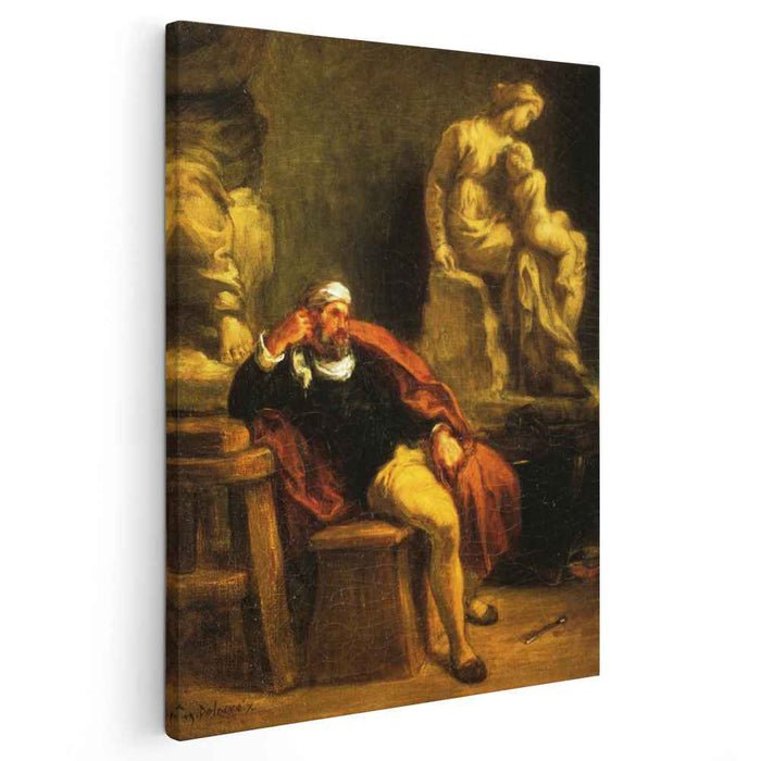 Michelangelo in his Studio (1850) by Eugene Delacroix