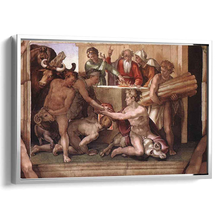 Sistine Chapel Ceiling: Sacrifice of Noah (1512) by Michelangelo