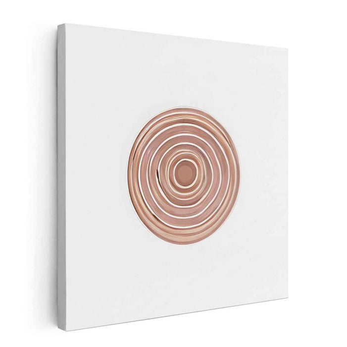 Mesmerizing Copper Spiral: Geometric Abstraction Canvas Art Print