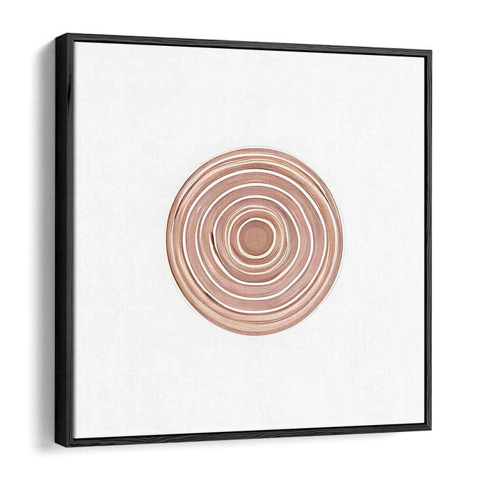 Mesmerizing Copper Spiral: Geometric Abstraction Canvas Art Print