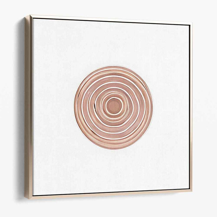 Mesmerizing Copper Spiral: Geometric Abstraction Canvas Art Print