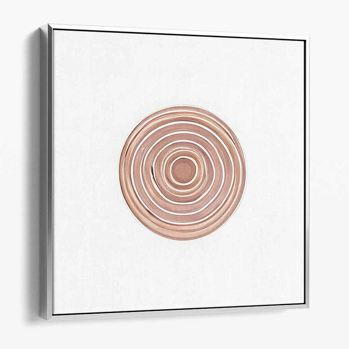 Mesmerizing Copper Spiral: Geometric Abstraction Canvas Art Print