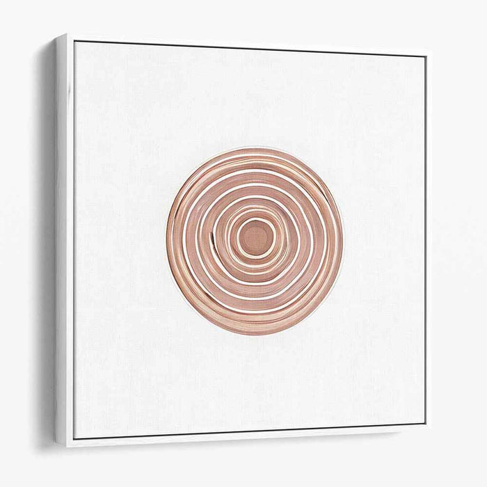 Mesmerizing Copper Spiral: Geometric Abstraction Canvas Art Print