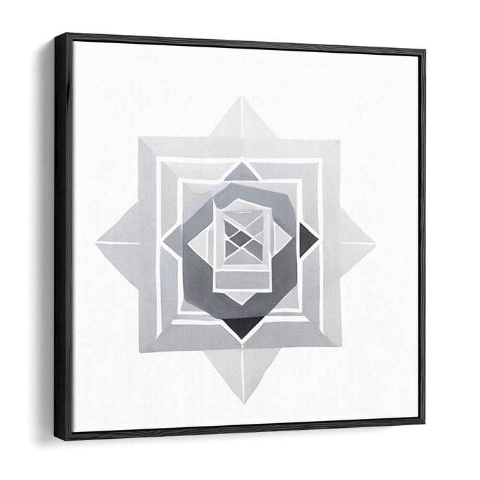 Whispers of Concrete Elegance: Modern Gray and White Abstract Canvas Art
