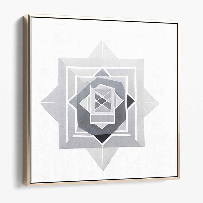 Whispers of Concrete Elegance: Modern Gray and White Abstract Canvas Art