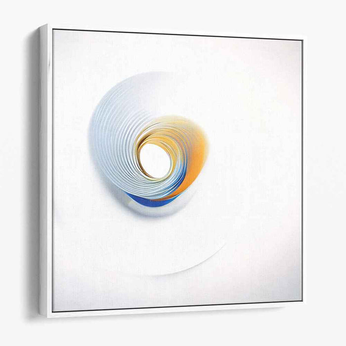 Serene Spiral: Abstract Vortex of Color and Motion Canvas Art Print