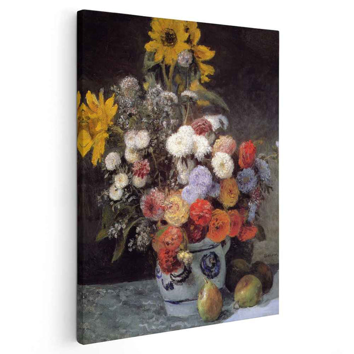 Mixed Flowers In An Earthware Pot (1869) by Pierre-Auguste Renoir