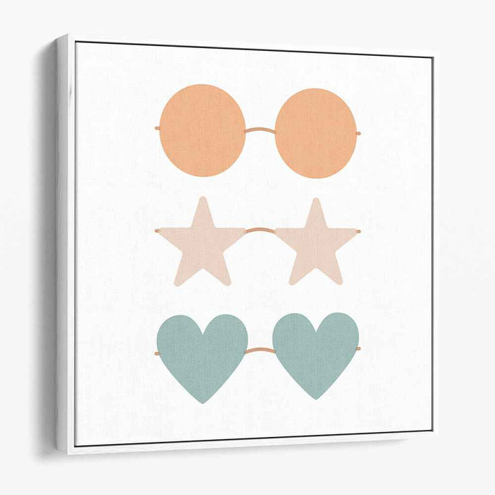 Whimsical Shades: Playful and Pastel Sunglasses Art Print