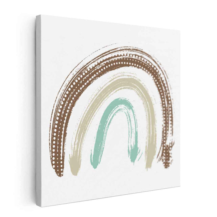 Whispers of Spectrum Essence: Minimalist Rainbow Canvas Art Print