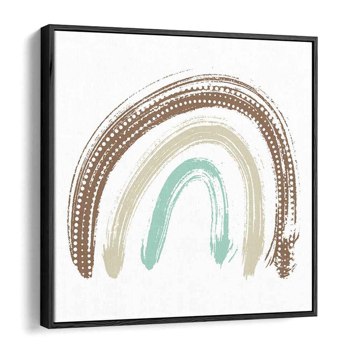Whispers of Spectrum Essence: Minimalist Rainbow Canvas Art Print