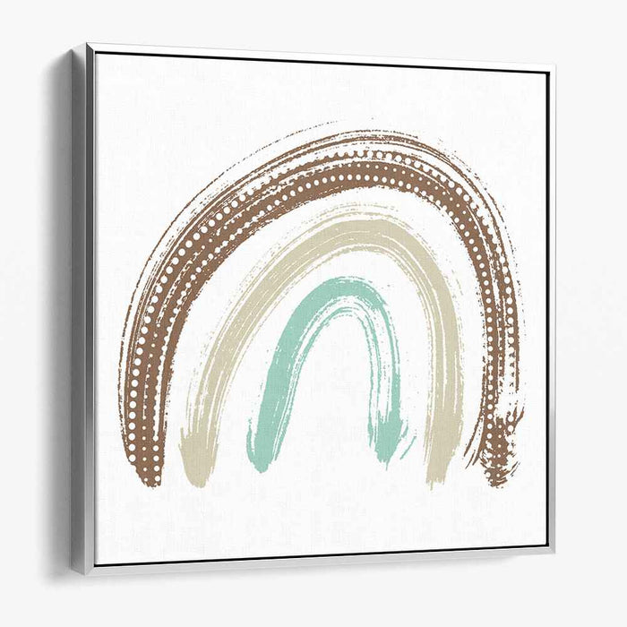 Whispers of Spectrum Essence: Minimalist Rainbow Canvas Art Print