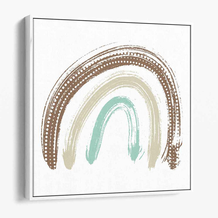 Whispers of Spectrum Essence: Minimalist Rainbow Canvas Art Print