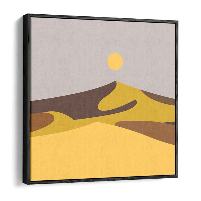 Sands Mirage Melodies: Abstract Desert Dunes Canvas Art Print