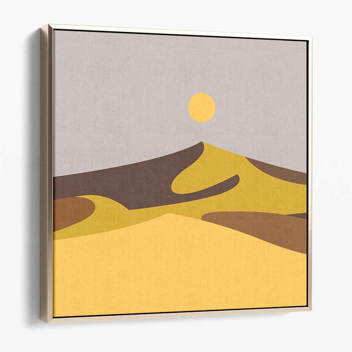 Sands Mirage Melodies: Abstract Desert Dunes Canvas Art Print