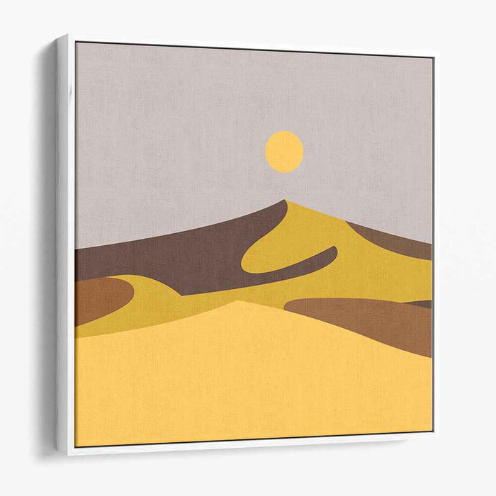 Sands Mirage Melodies: Abstract Desert Dunes Canvas Art Print