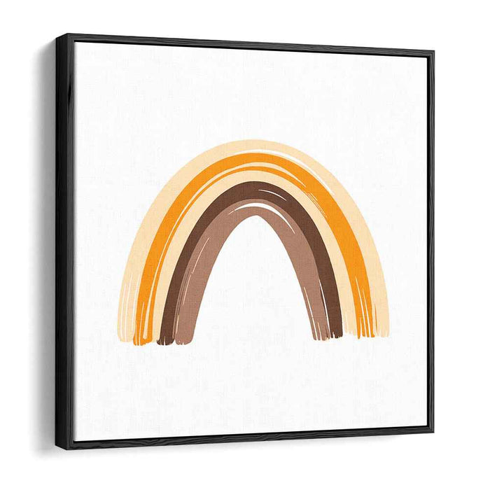 Warm Earthy Rainbow: Minimalist Modern Canvas Art Print