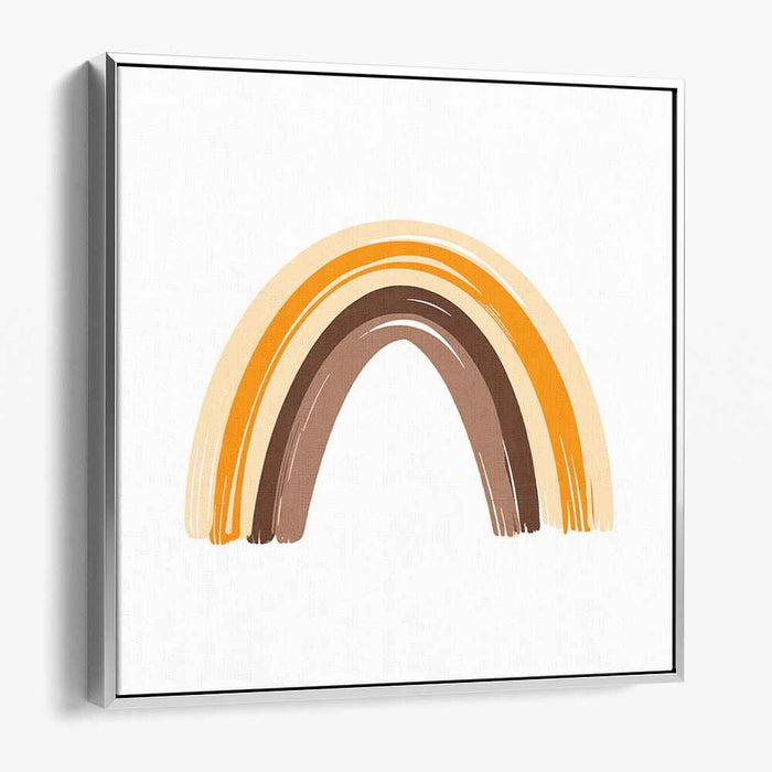 Warm Earthy Rainbow: Minimalist Modern Canvas Art Print