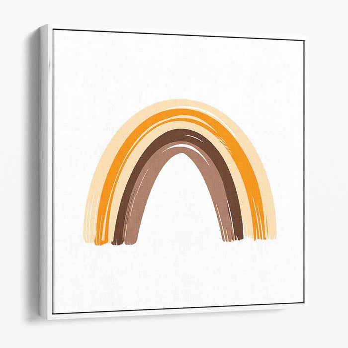 Warm Earthy Rainbow: Minimalist Modern Canvas Art Print