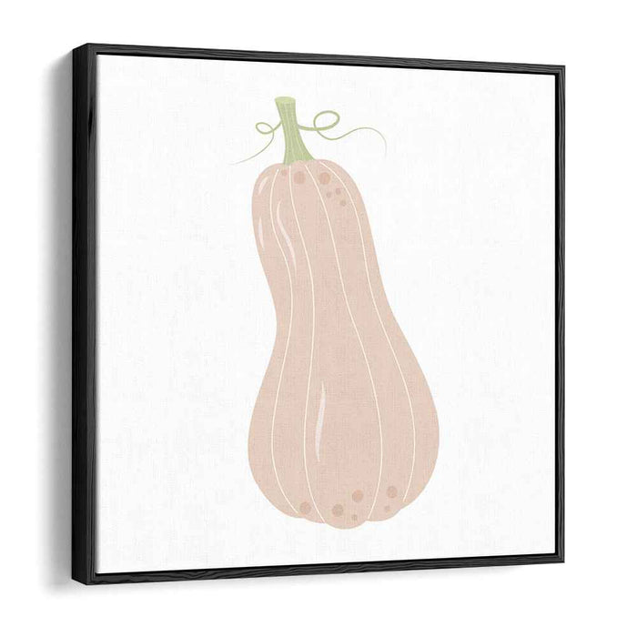 Minimalist Butternut Squash: Elegant Pastel Illustration on Canvas