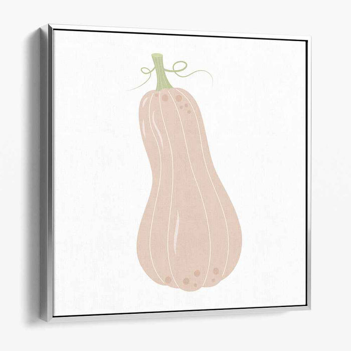 Minimalist Butternut Squash: Elegant Pastel Illustration on Canvas