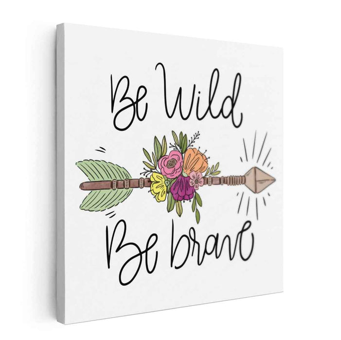 Arrow Petals of Wisdom: Floral Arrow Inspirational Quote Canvas Art Print