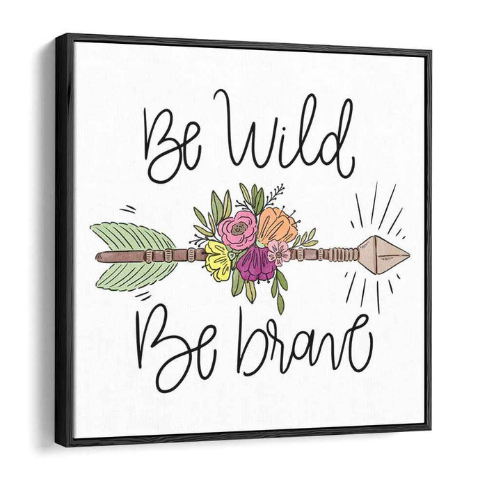 Arrow Petals of Wisdom: Floral Arrow Inspirational Quote Canvas Art Print