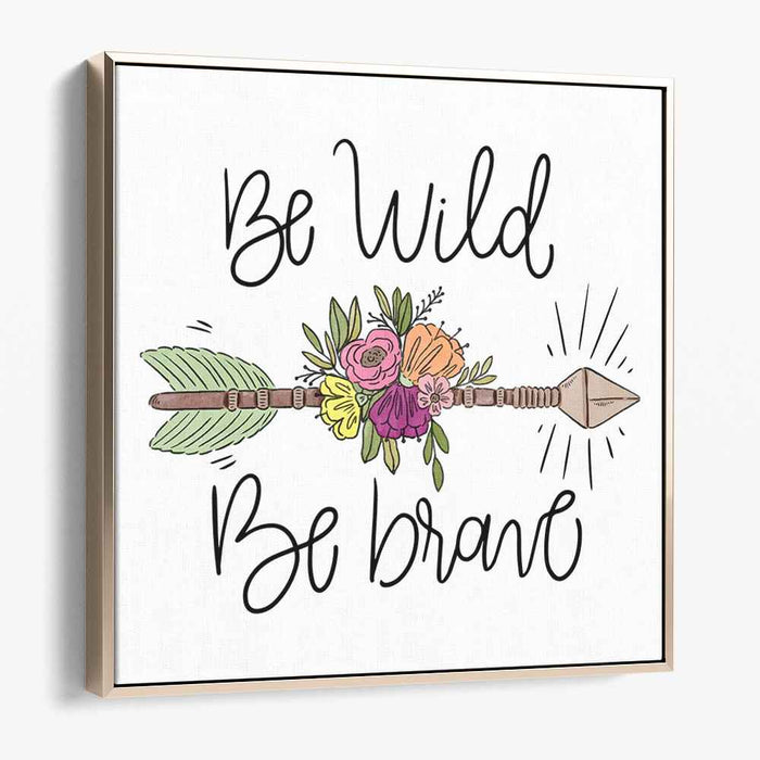 Arrow Petals of Wisdom: Floral Arrow Inspirational Quote Canvas Art Print