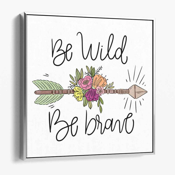 Arrow Petals of Wisdom: Floral Arrow Inspirational Quote Canvas Art Print