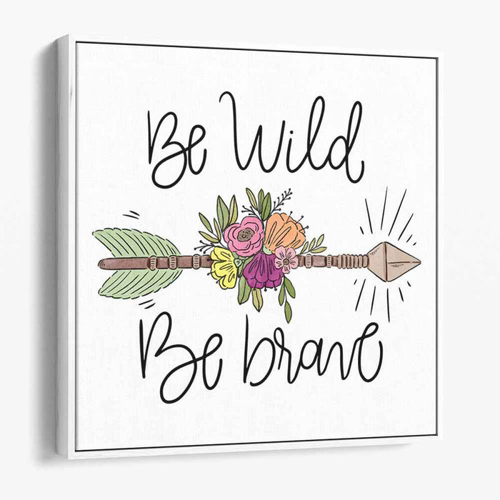 Arrow Petals of Wisdom: Floral Arrow Inspirational Quote Canvas Art Print