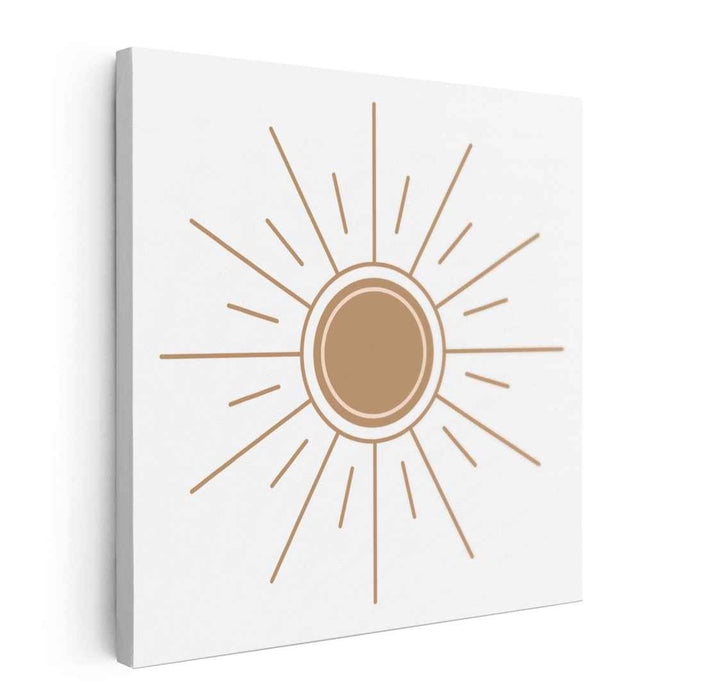 Equilibrium Rays: Symmetrical Sunburst Geometric Art Print