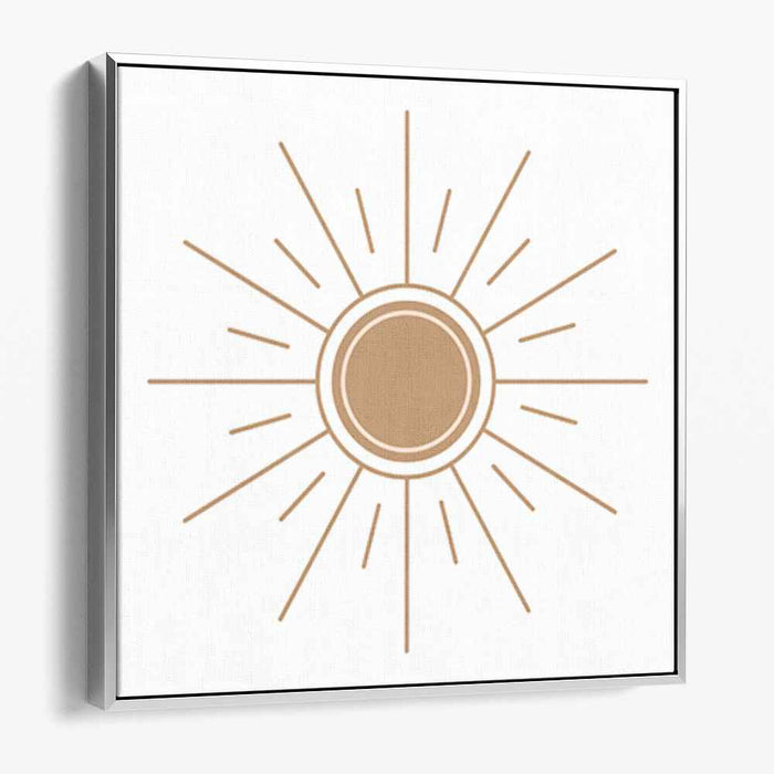 Equilibrium Rays: Symmetrical Sunburst Geometric Art Print