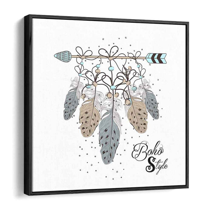 Midnight Reverie: Bohemian Dreamcatcher Canvas Art Print