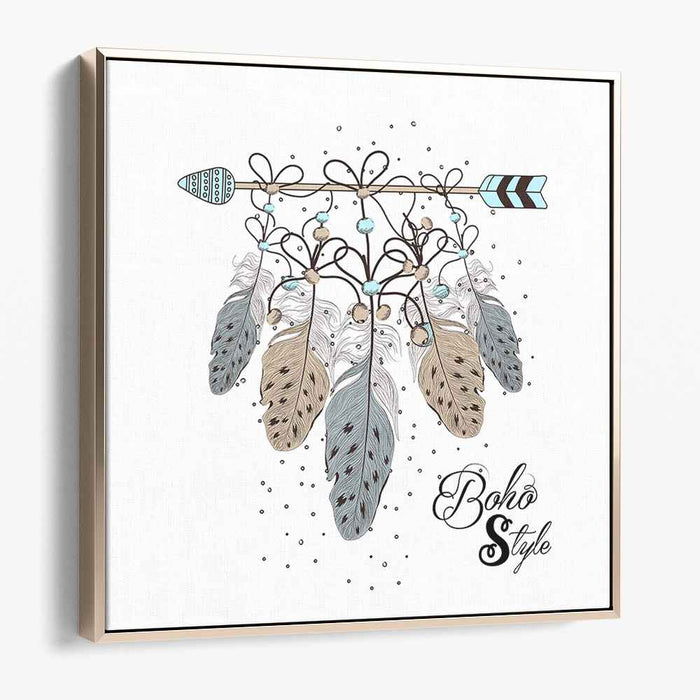 Midnight Reverie: Bohemian Dreamcatcher Canvas Art Print