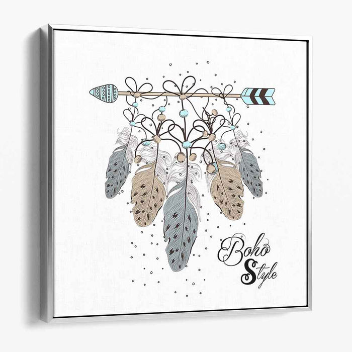 Midnight Reverie: Bohemian Dreamcatcher Canvas Art Print