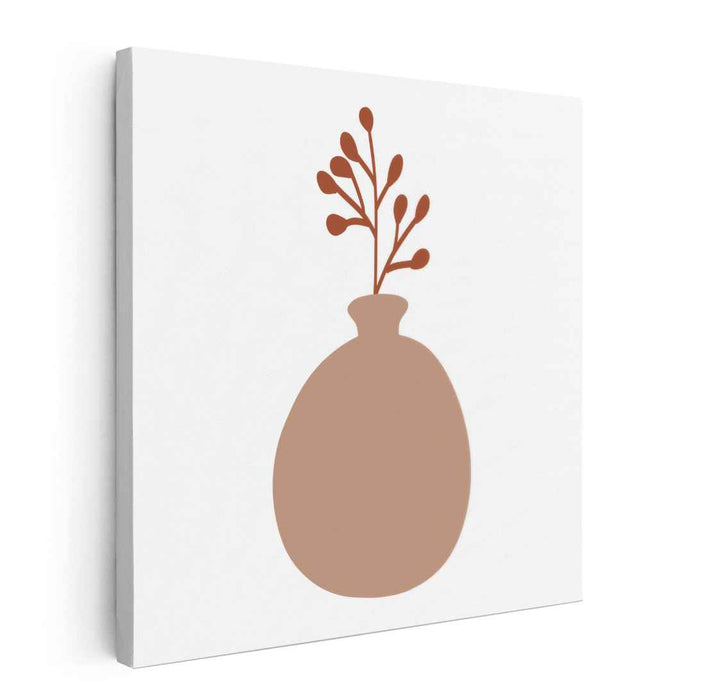 Branching Elegance: Minimalist Vase with Branches Canvas Art Print