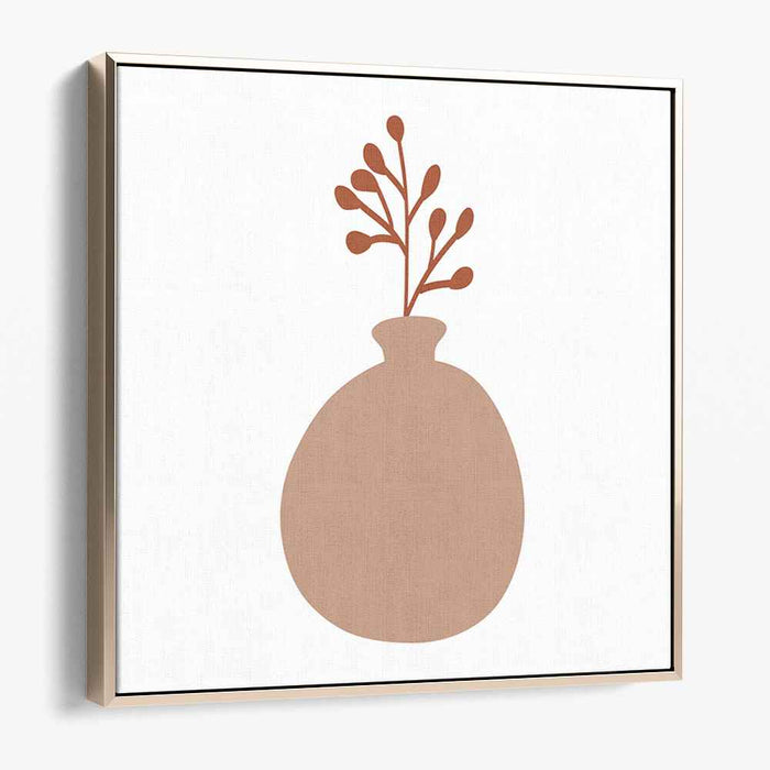Branching Elegance: Minimalist Vase with Branches Canvas Art Print