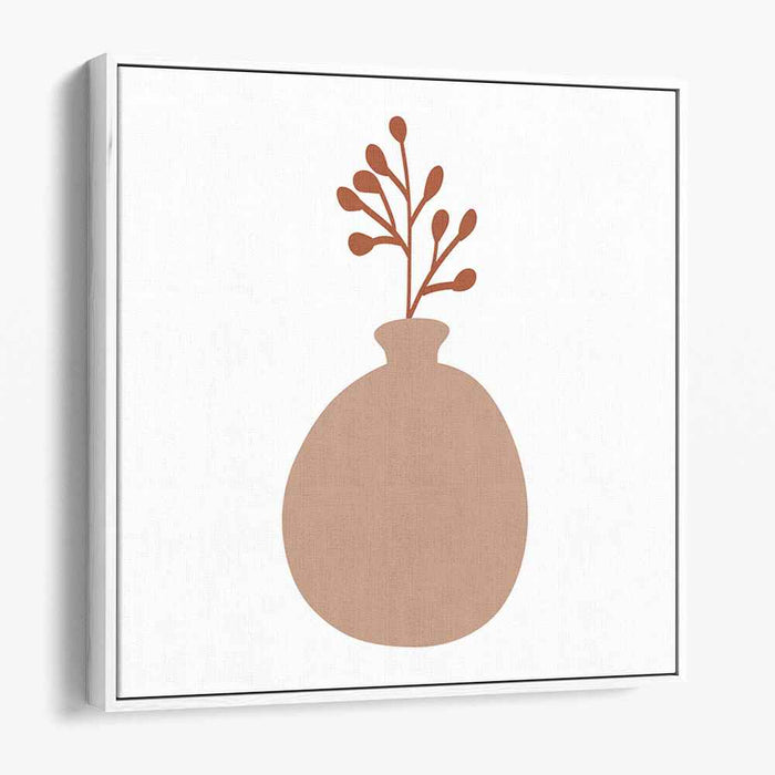 Branching Elegance: Minimalist Vase with Branches Canvas Art Print