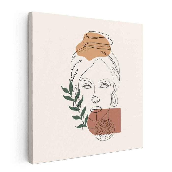 Botanical Strokes: Minimalist Line Art with Botanical Accents