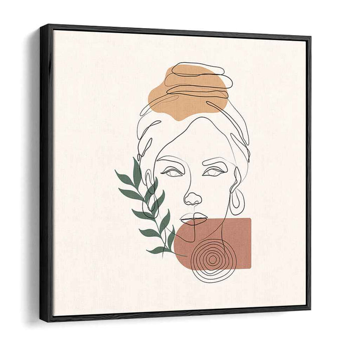 Botanical Strokes: Minimalist Line Art with Botanical Accents