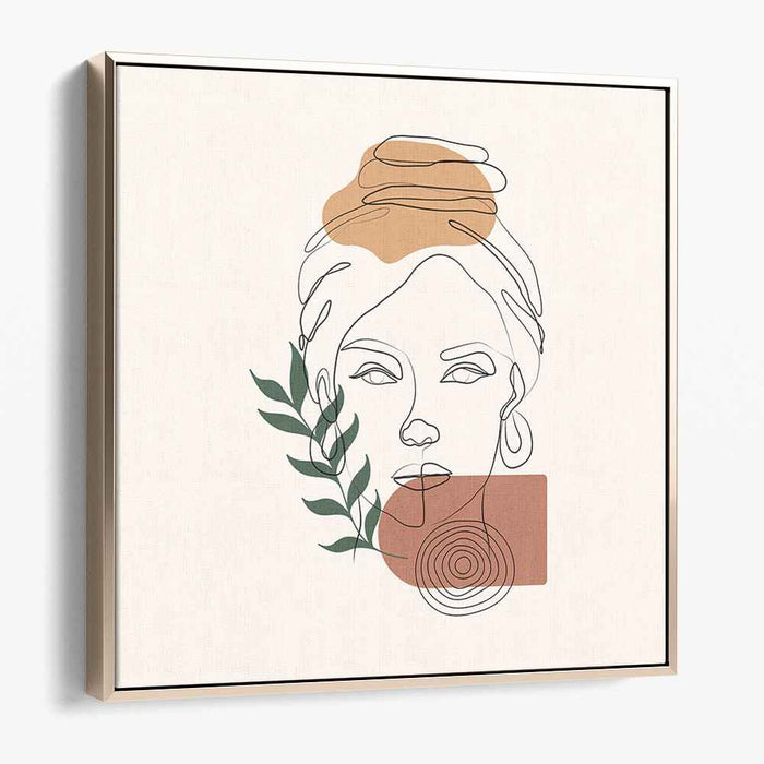 Botanical Strokes: Minimalist Line Art with Botanical Accents