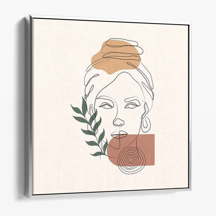 Botanical Strokes: Minimalist Line Art with Botanical Accents