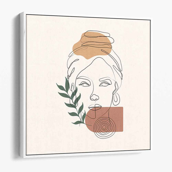 Botanical Strokes: Minimalist Line Art with Botanical Accents