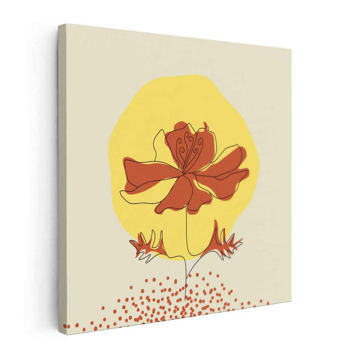 Petal Essence: Minimalist Floral Canvas Art Print
